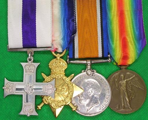 WW1 MILITARY CROSS (MC) & TRIO, 11th ROYAL FUSILIERS, KILLED IN ACTION WITH THE R.F.C 6-1-1918