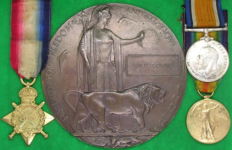 WW1 1914-15 TRIO & MEMORIAL PLAQUE, 16th NORTHUMBERLAND FUSILIERS / NEWCASTLE COMMERCIALS, K.I.A 1-7-1916, FIRST DAY OF THE SOMME