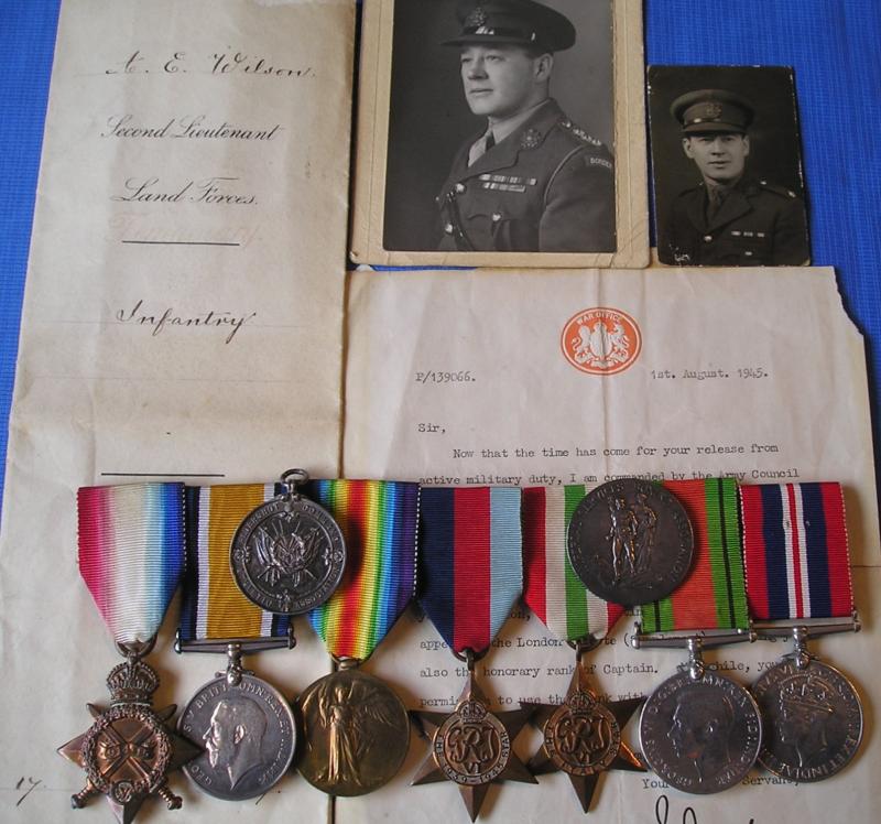 WW1 & WW2 GROUP WITH COMMISSION SCROLL & PHOTOGRAPHS & SPORTS MEDALS, OFFICER 2nd BORDER REGIMENT