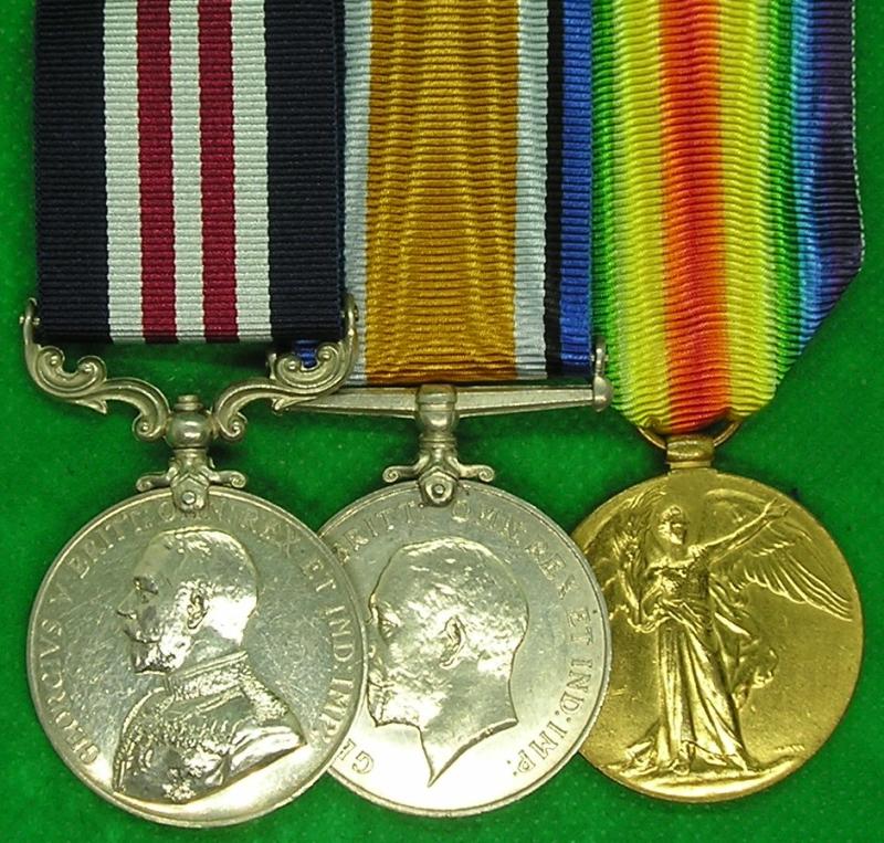 WW1 MILITARY MEDAL (MM) & PAIR, 57th BTY, 45th BDE, R.F.A FROM BEXLEY HEATH