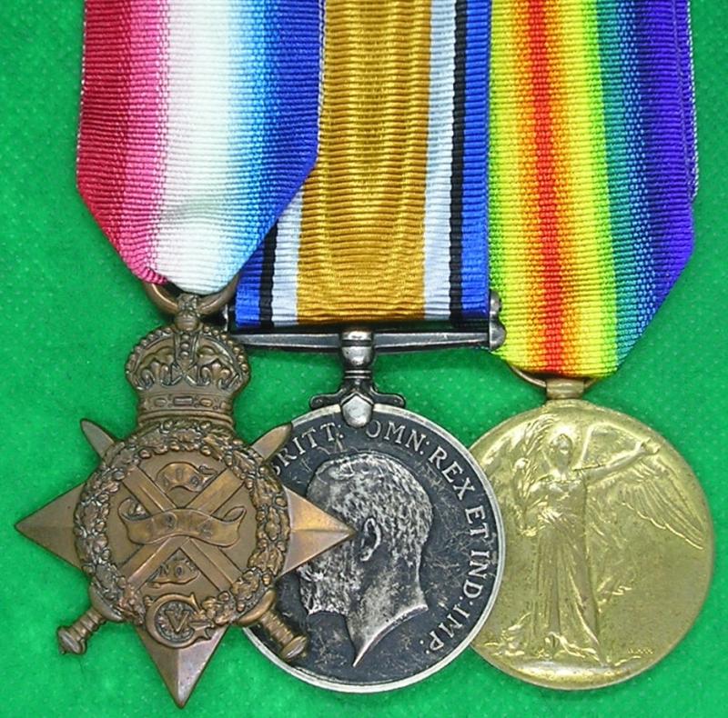 WW1 1914 STAR TRIO, 2nd HIGHLAND LIGHT INFANTRY, KILLED IN ACTION, FRANCE & FLANDERS 16-5-1915