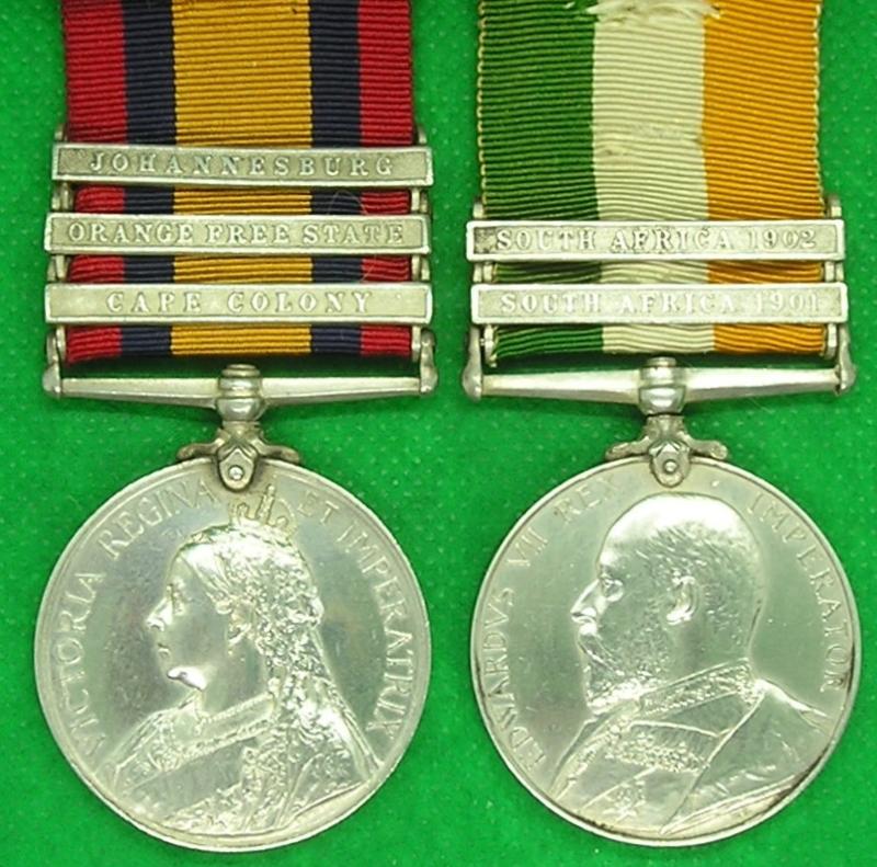 QSA & KSA PAIR, 74th BATTERY R.F.A, M.I.D LORD ROBERTS DESPATCH 10-9-1901