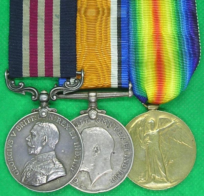 WW1 MILITARY MEDAL (MM) & PAIR, 255th SEIGE BTY R.G.A, FROM GALLOWAY