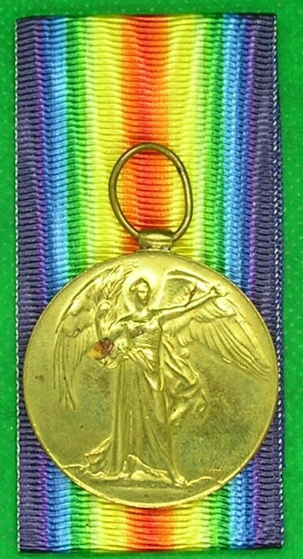 WW1 VICTORY MEDAL, 2nd DEVON REGIMENT, KILLED IN ACTION F&F 9-9-1917 FROM PLYMOUTH