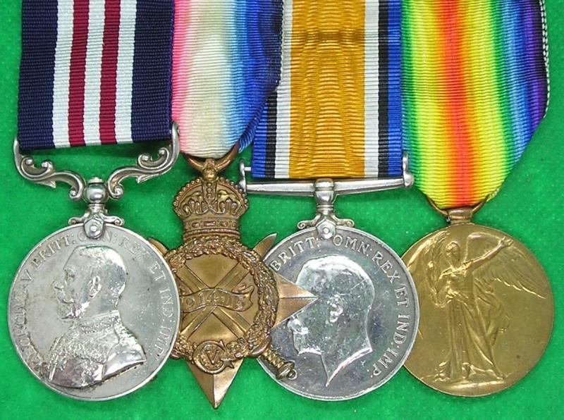 WW1 MILITARY MEDAL (MM) & 1914-15 TRIO, 2nd HIGHLAND LIGHT INFANTRY, FROM LANARK