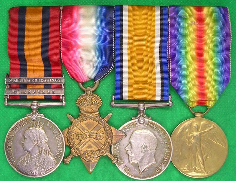 2 BAR QSA & 1914-15 TRIO, 1st & 9th BORDER REGIMENT