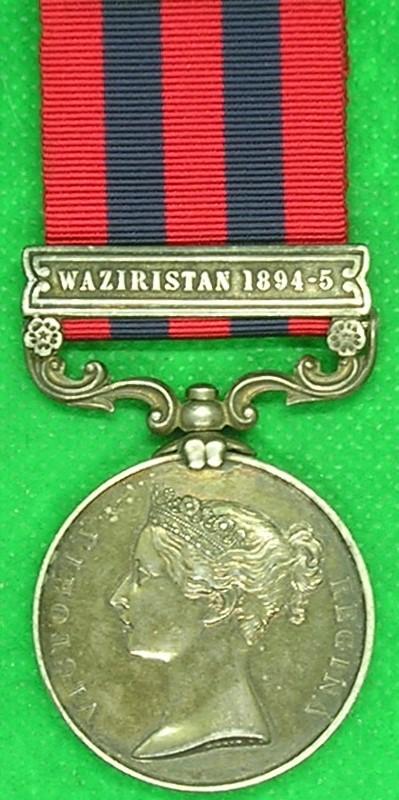 IGS 1854, WAZIRISTAN 1894-5, RARE UNNAMED EXAMPLE