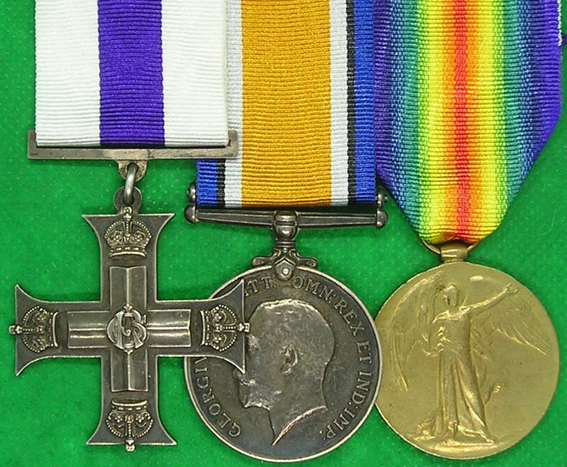 WW1 MILITARY CROSS (MC) & PAIR, 2nd SOUTH MIDLAND BRIGADE R.F.A, WITH A SUPERB CITATION FOR CAPTURING A GERMAN MACHINE GUN & SIX PRISONERS WHILST A RECONNAISSANCE OFFICER.