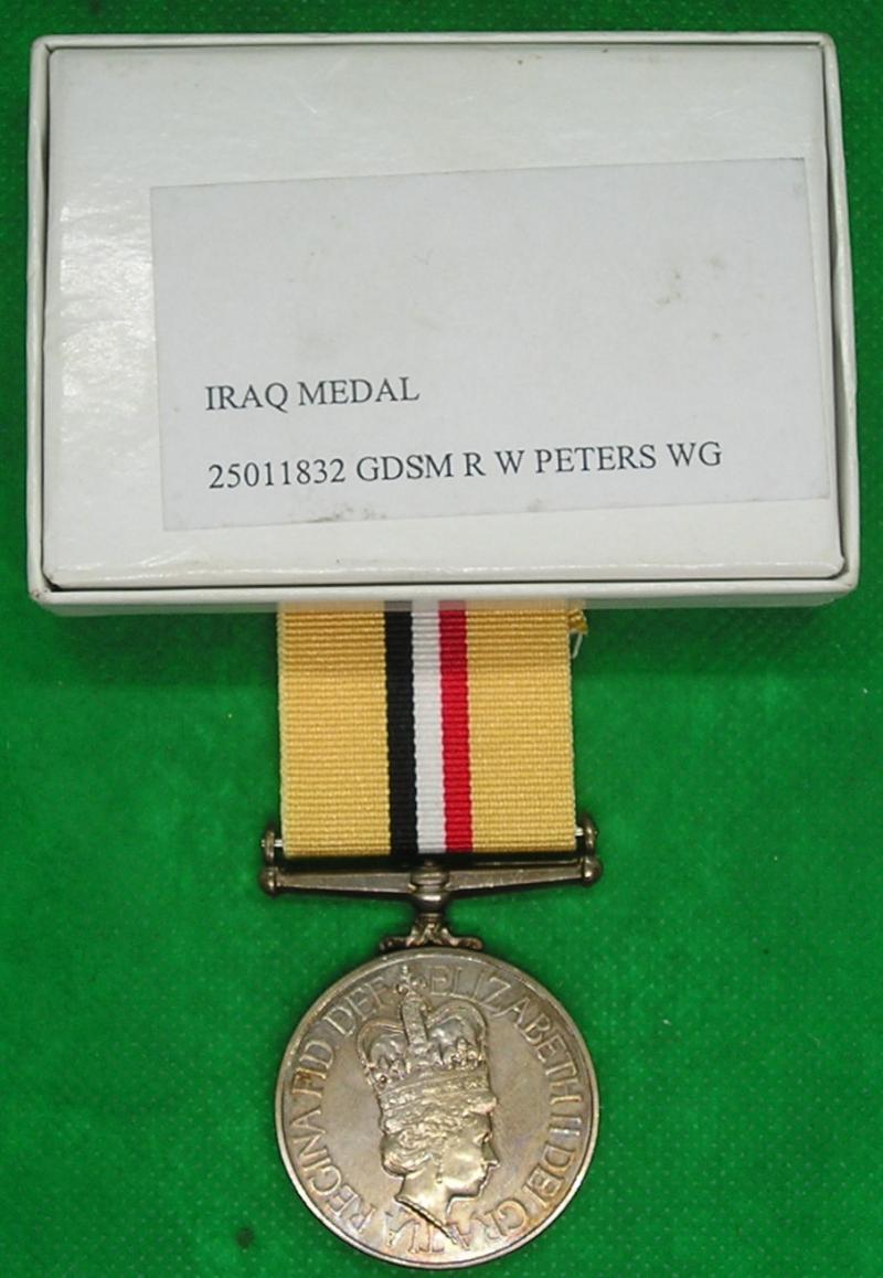 MINT BOXED IRAQ / OP-TELIC MEDAL, WELSH GUARDS