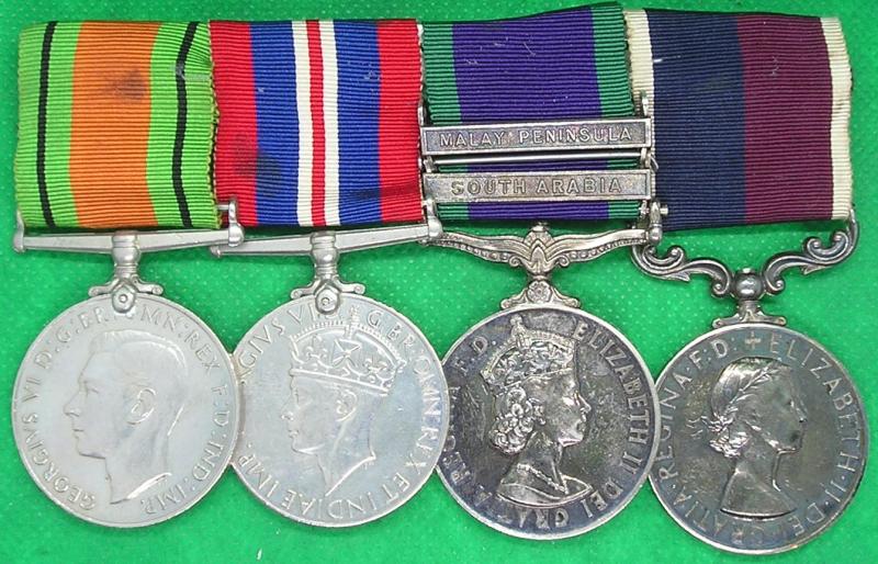 WW2 GROUP WITH 2 BAR GSM S.ARABIA / MALAY PENINSULA & RAF LS&GC