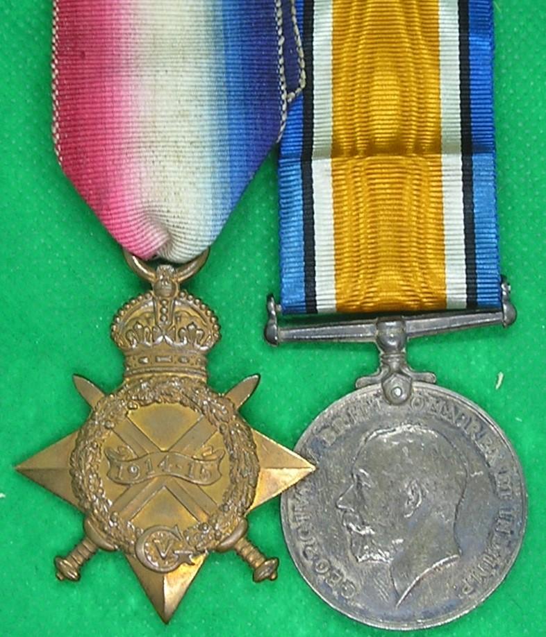 1914-15 STAR & BRITISH WAR MEDAL, 6th NORTHUMBERLAND FUSILIERS, KILLED IN ACTION F&F 2-7-1915, FROM NEWCASTLE ON TYNE