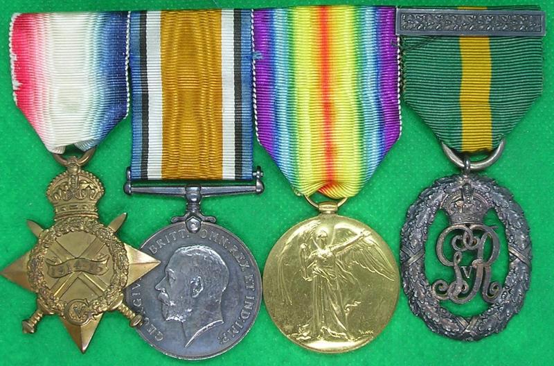 WW1 1914-15 TRIO & TERRITORIAL DECORATION , DUKE OF LANCASTERS OWN YEOMANRY OFFICER FROM MOLD, NORTH WALES