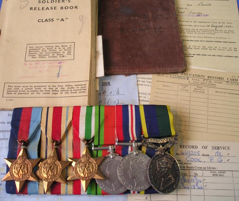 WW2 TERRITORIAL GROUP WITH ORIGINAL DOCUMENTS, 2/5th QUEEN'S REGIMENT