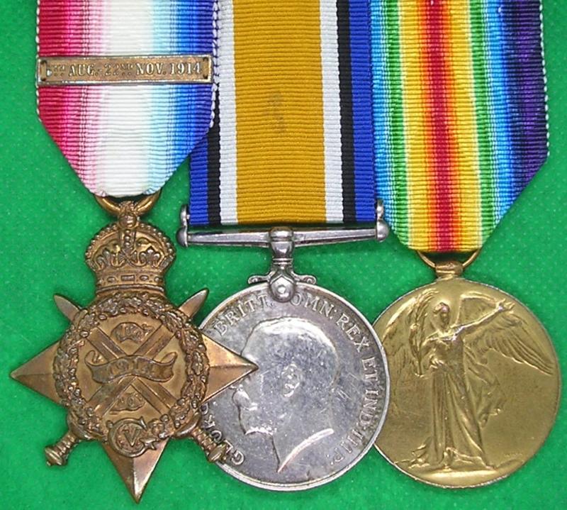 WW1 1914 MONS STAR & BAR TRIO, LOYAL NORTH LANCASHIRE REGIMENT