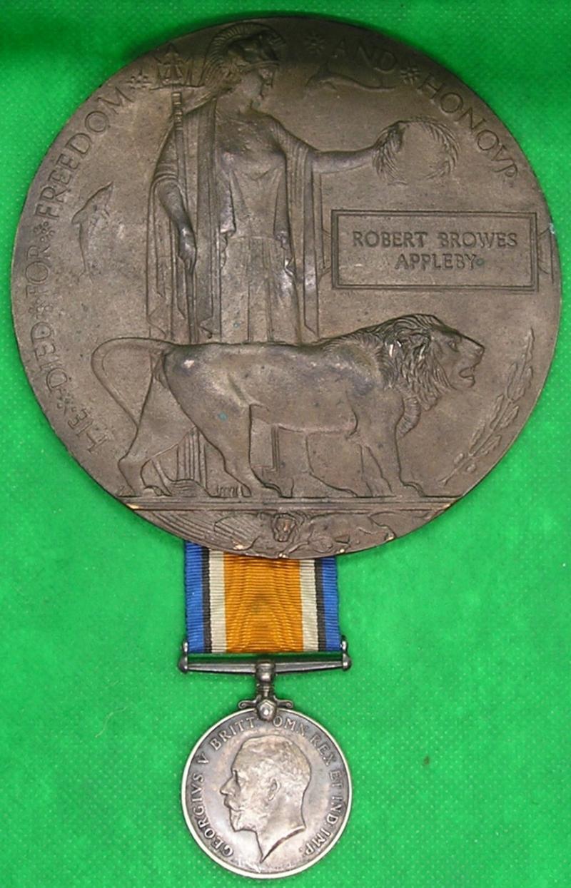 WW1 BRITISH WAR MEDAL & MEMORIAL PLAQUE, 3rd TYNESIDE SCOTTISH / 22nd NORTHUMBERLAND FUSILIERS, K.I.A 1-7-1916, FIRST DAY OF THE SOMME