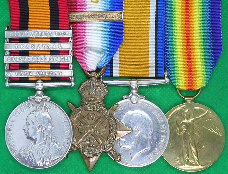 4 BAR QSA & 1914 MONS STAR TRIO, ROYAL LANCASTER REGIMENT, MOUNTED INFANTRY