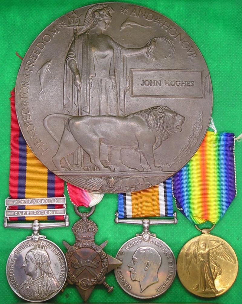 2 BAR QSA, 1914-15 TRIO & MEMORIAL PLAQUE, 11th DIVISIONAL AMMUNITION COL R.F.A, DIED F&F 12-9-1917 FROM BASINGSTOKE