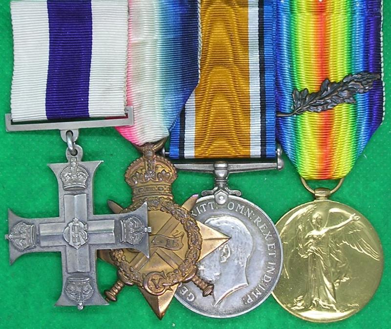 WW1 MILITARY CROSS (MC) & 1914-15 TRIO, 2nd BLACK WATCH, MC & TWICE M.I.D FOR MESOPOTAMIA & DIED OF WOUNDS IN PALESTINE 10-6-1918