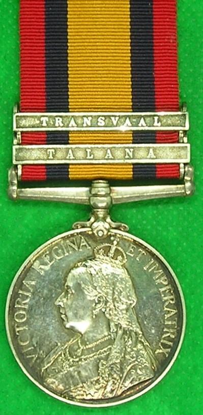 2 BAR QSA, TALANA & TRANSVAAL, ROYAL DUBLIN FUSILIERS