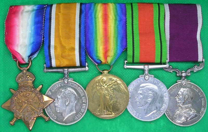 WW1 1914 STAR TRIO, DEFENCE & LS&GC, 1st ROYAL DRAGOONS