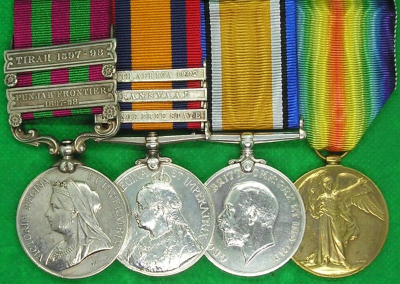 2 BAR IGS 1895, 3 BAR QSA & WW1 PAIR, R.SUSSEX.REGT & RE