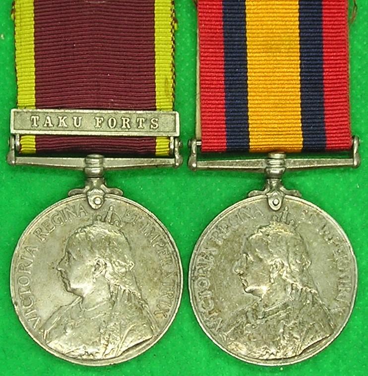 CHINA 1900, TAKU FORTS & NO BAR QSA, HMS FAME & HMS TERRIBLE