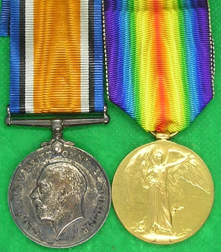 WW1 PAIR, 2/8th LANCASHIRE FUSILIERS, KILLED IN ACTION F&F 21-3-1918, FIRST DAY OF THE MARCH OFFENSIVE, FROM BRAMHALL / SOUTHPORT