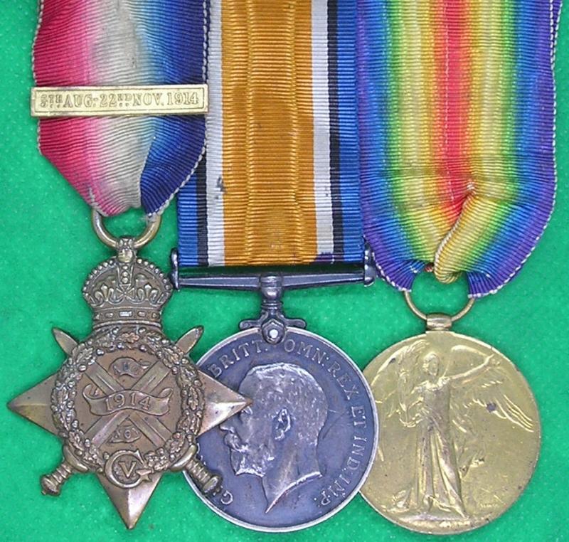 WW1 1914 MONS STAR TRIO, COLLINGWOOD BTN ROYAL NAVAL DIVISION, A STEEL WORKER FROM SHEFFIELD, CAPTURED AT ANTWERP OCTOBER 1914,INTERNED IN HOLLAND FOR THE DURATION OF THE WAR