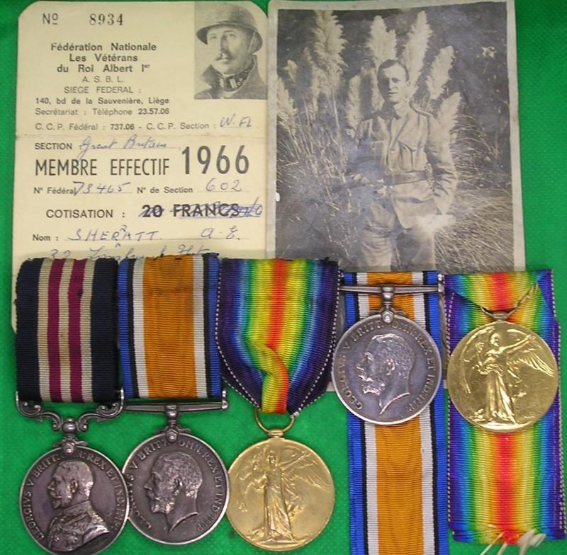 WW1 FAMILY GROUP TO BROTHERS FROM HUDDERSFIELD, MM & PAIR 2nd W.RIDING.REGT & WW1 PAIR ASC, DIED FRANCE 1916