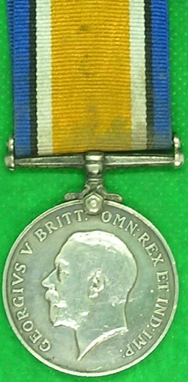 WW1 BRITISH WAR MEDAL, 1/4th BORDER REGIMENT, SOLE ENTITLEMENT, SERVED INDIA