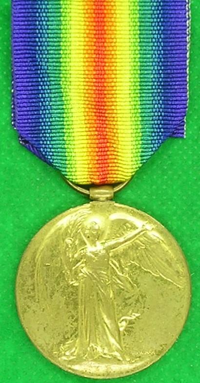 WW1 VICTORY MEDAL, 296th SIEGE BTY R.G.A, KILLED IN ACTION F&F-26-4-1918, FROM HULL