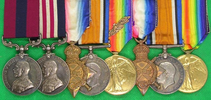WW1 DCM, MM & TRIO WITH 2x M.I.D, 1st EAST KENT REGIMENT, K.I.A F&F 18-9-1918 & HIS BROTHERS TRIO, DEVON REGIMENT, K.I.A F&F 29-10-1917, FROM TALATON, EXETER, DEVON