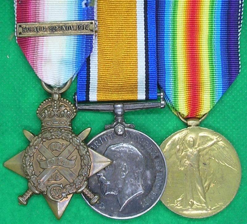 WW1 1914 STAR TRIO, 2nd W.RIDING.REGT, KILLED IN ACTION F&F 8-11-1914, FROM BRADFORD