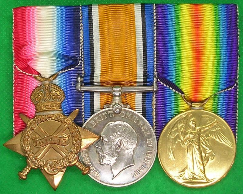 WW1 1914-15 TRIO, R.W.KENT.REGT, COMMISSIONED 2nd HAMPSHIRE REGIMENT, D.O.W F&F 10-10-1918 FROM WOKING