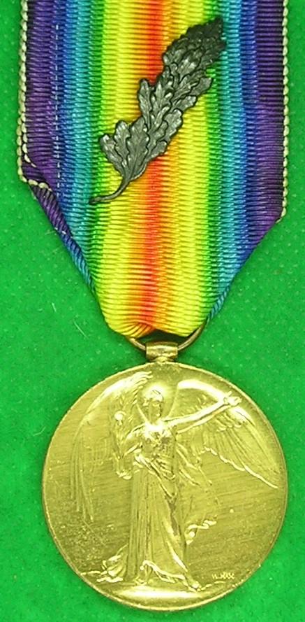 WW1 VICTORY MEDAL, DERBY YEOMANRY OFFICER & DSO RECIPIENT, MID 1917 & KIA F&F 21-11-1917, ATTACHED 14th DURHAM.L.I
