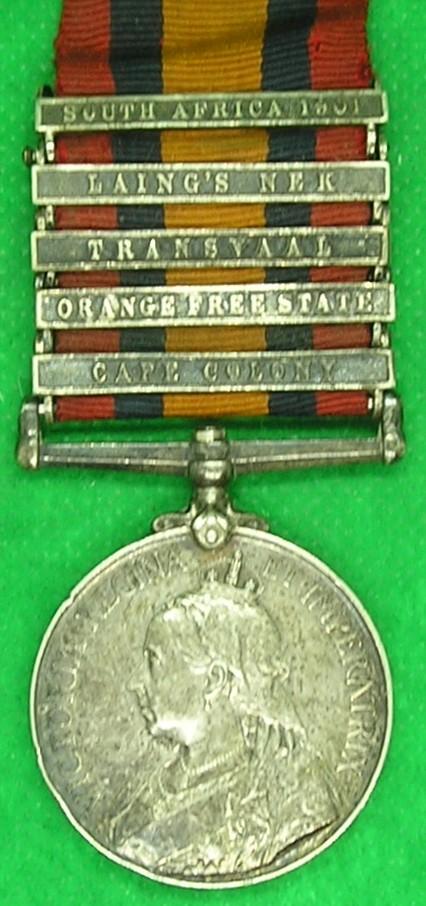 5 BAR QSA, VOLUNTEER COMPANY, LANCASHIRE FUSILIERS