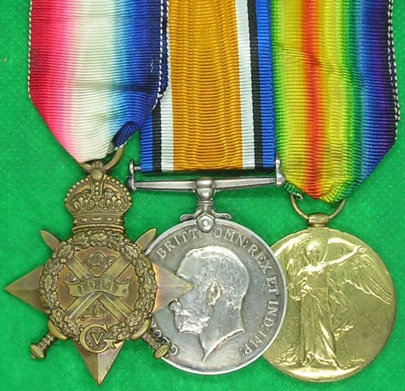 WW1 1914 TRIO, 8th ROYAL SCOTS FROM DALKEITH
