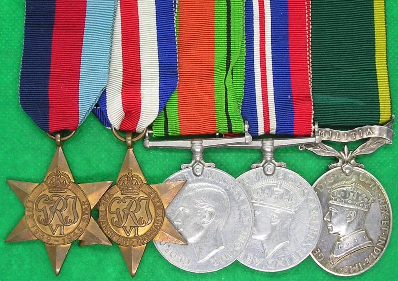 WW2 GROUP WITH MILITIA EFFICIENCY MEDAL, C.S.MJR, ROYAL ENGINEERS FROM DALKEITH