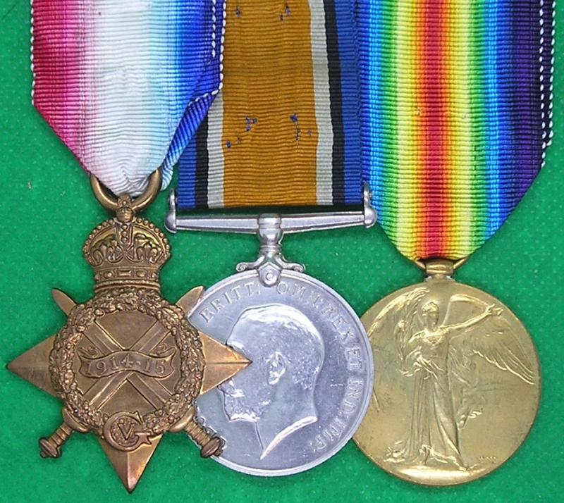 WW1 1914-15 TRIO, STOCKBROKERS BTN, ROYAL FUSILIERS, D.O.W F&F 4-5-1917, ENTITLED TO THE MM