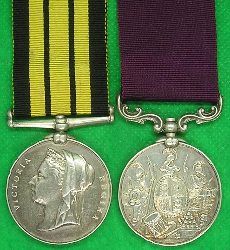 NO BAR ASHANTEE 1873-74 & VICTORIAN LS&GC, R.W.FUSILIERS & N.STAFF.REGT