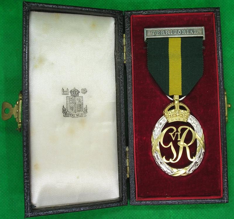 MINT CASED 1951 DATED TERRITORIAL DECORATION