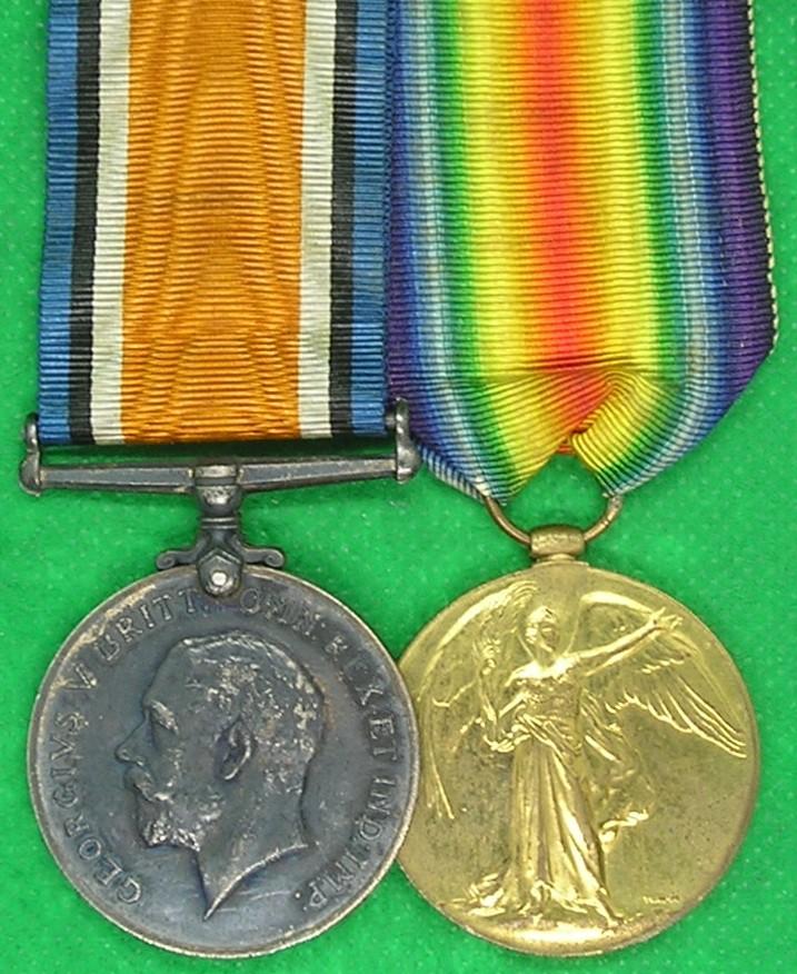 WW1 PAIR, HOUSEHOLD BATTALION, FROM WIDNES, DISCHARGED DUE TO GUN SHOT WOUNDS 1918