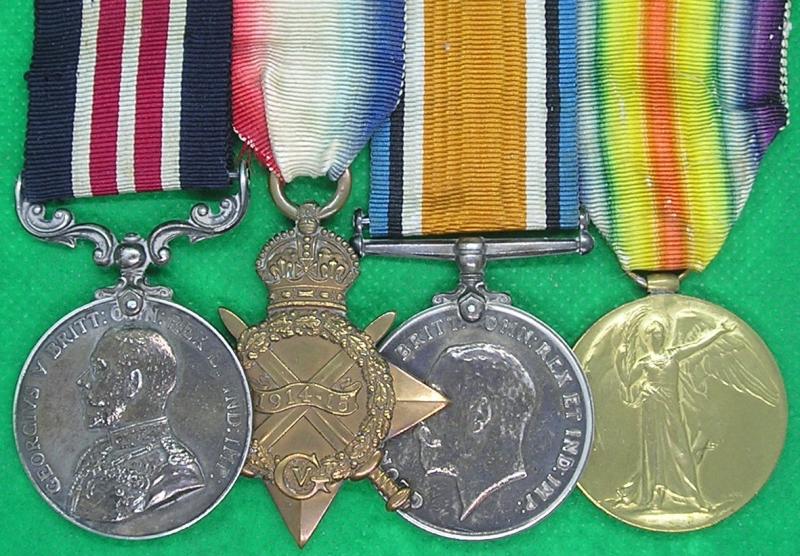 WW1 MILITARY MEDAL & 1914-15 TRIO, B-47th BDE.ROYAL FIELD ARTILLERY, FROM BRISTOL