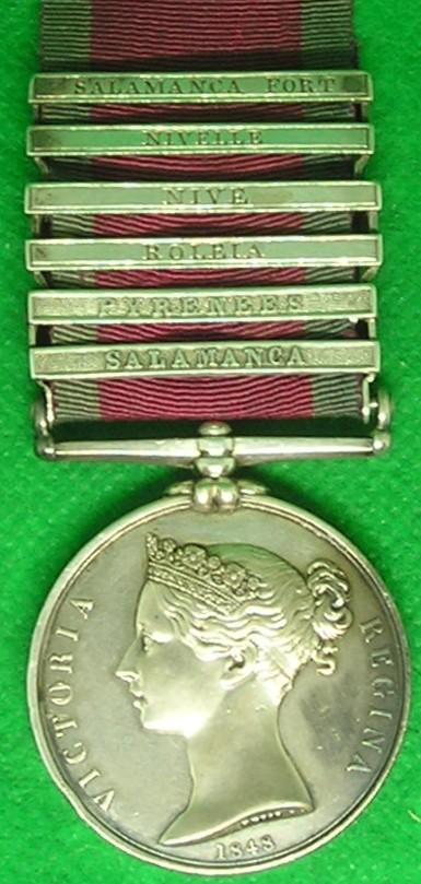 M.G.S 1793-1814 WITH TWO OFFICIAL CLASPS & FOUR UNOFFICIAL CLASPS, 32nd FOOT