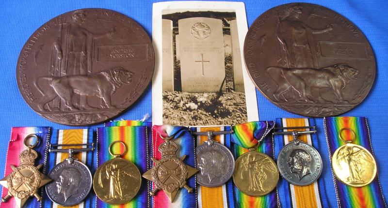 WW1 FAMILY / CASUALTY GROUP TO THREE BROTHERS FROM EDINBURGH, 2nd H.L.I, 8th SEAFORTH HIGHRS & R.F.A