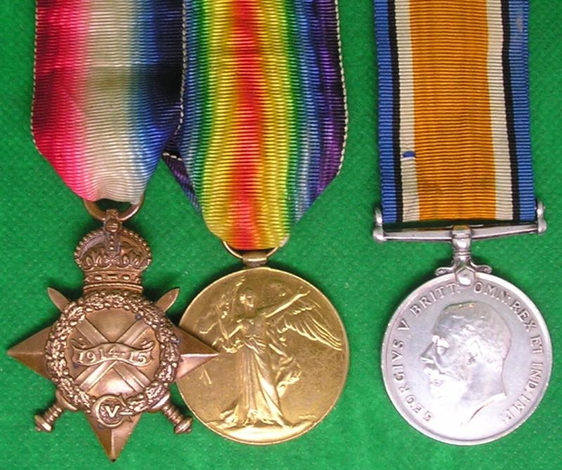 WW1 FAMILY GROUP TO A FATHER & SON FROM BERWICK ON TWEED, 1st ROYAL SCOTS, K.I.A F&F 14-5-1915 & 15th CANADIAN INFANTRY, WITH A NICE ENTRY IN DE RUVIGNY'S ROLL OF HONOUR