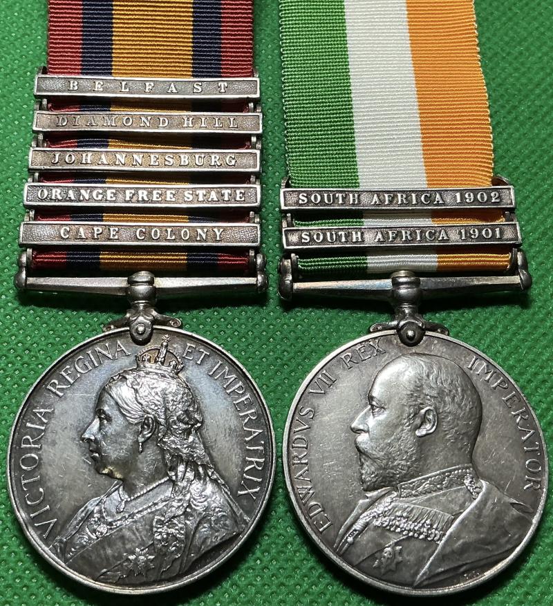 5 BAR QSA & KSA PAIR, YORKSHIRE REGIMENT