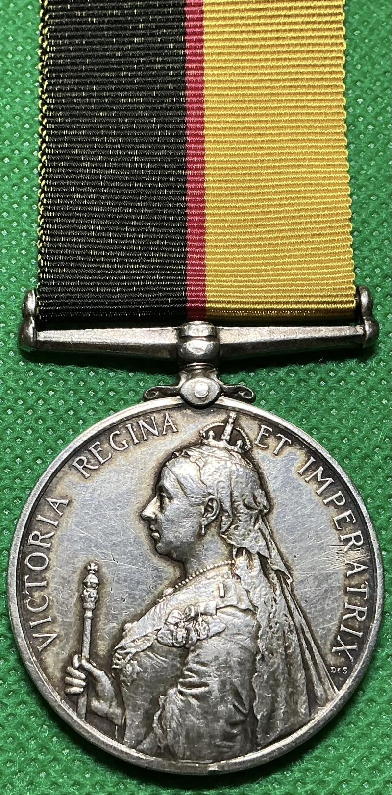 QUEEN'S SUDAN MEDAL, 1st SEAFORTH HIGHLANDERS, SLIGHTLY WOUNDED OXFONTEIN 1900