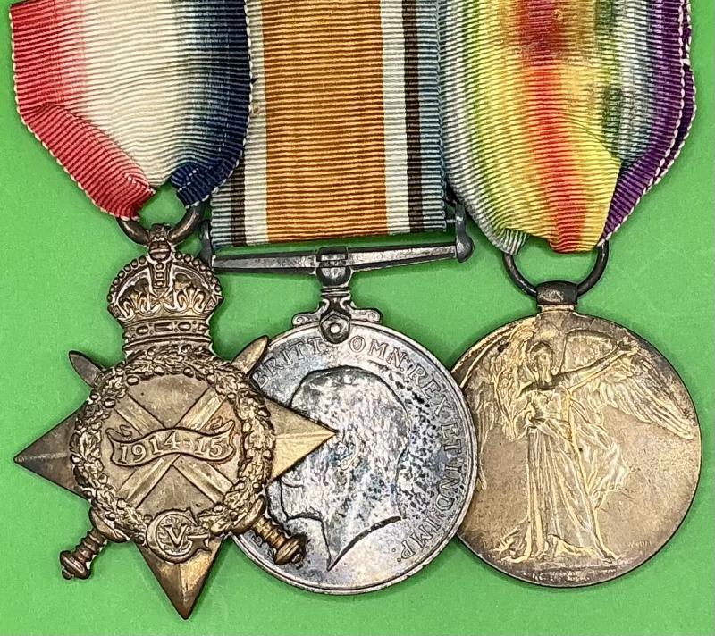 WW1 1914-15 TRIO, 9th ROYAL SUSSEX REGIMENT