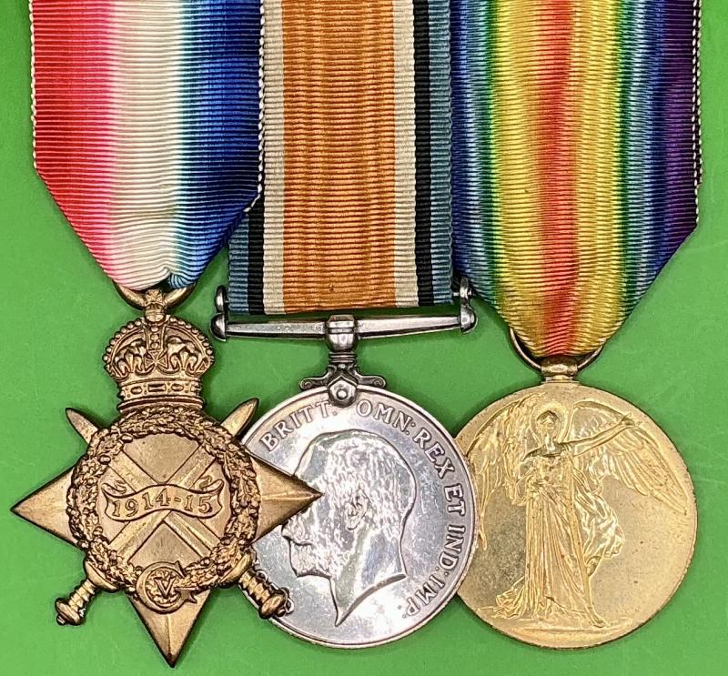 WW1 1914-15 TRIO, HIGHLAND LIGHT INFANTRY